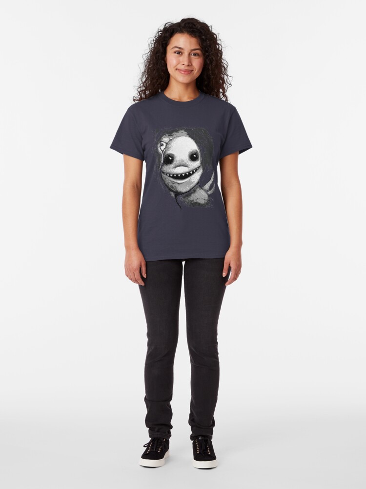 Alternate view of Meeting New People for Nessie and Mermaid (Grayscale Version) Classic T-Shirt