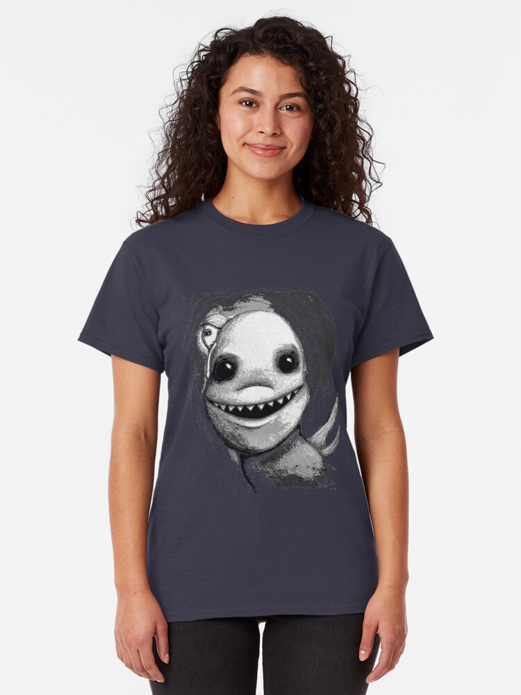 Alternate view of Meeting New People for Nessie and Mermaid (Grayscale Version) Classic T-Shirt