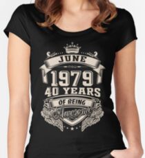 Born in June 1979, 40 years of being awesome Fitted Scoop T-Shirt