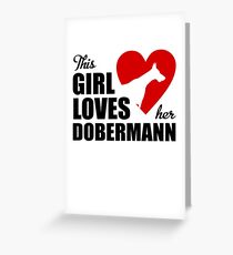 Dobermann Greeting Card