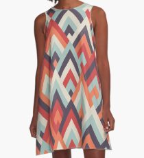 Raster Geometric Rhombus A-Line Dress