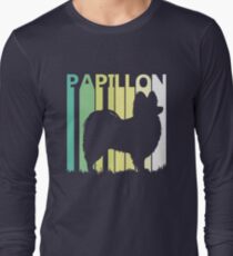 Cute Papillon Silhouette Long Sleeve T-Shirt