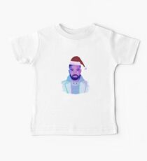Funny Christmas Drake Drizzy Santa Hat Xmas Holidays Baby Tee