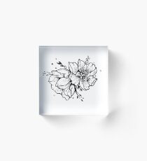 Flowers Acrylic Block