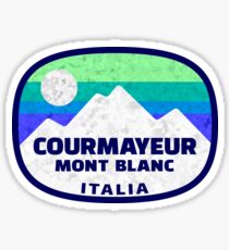 Ski Courmayeur Italy Skiing Mont Blanc Italia Matterhorn Sticker