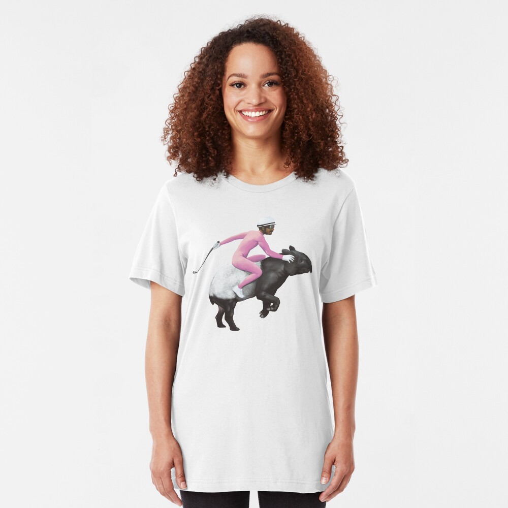 Turbo Tapir | Digital Illustration Slim Fit T-Shirt
