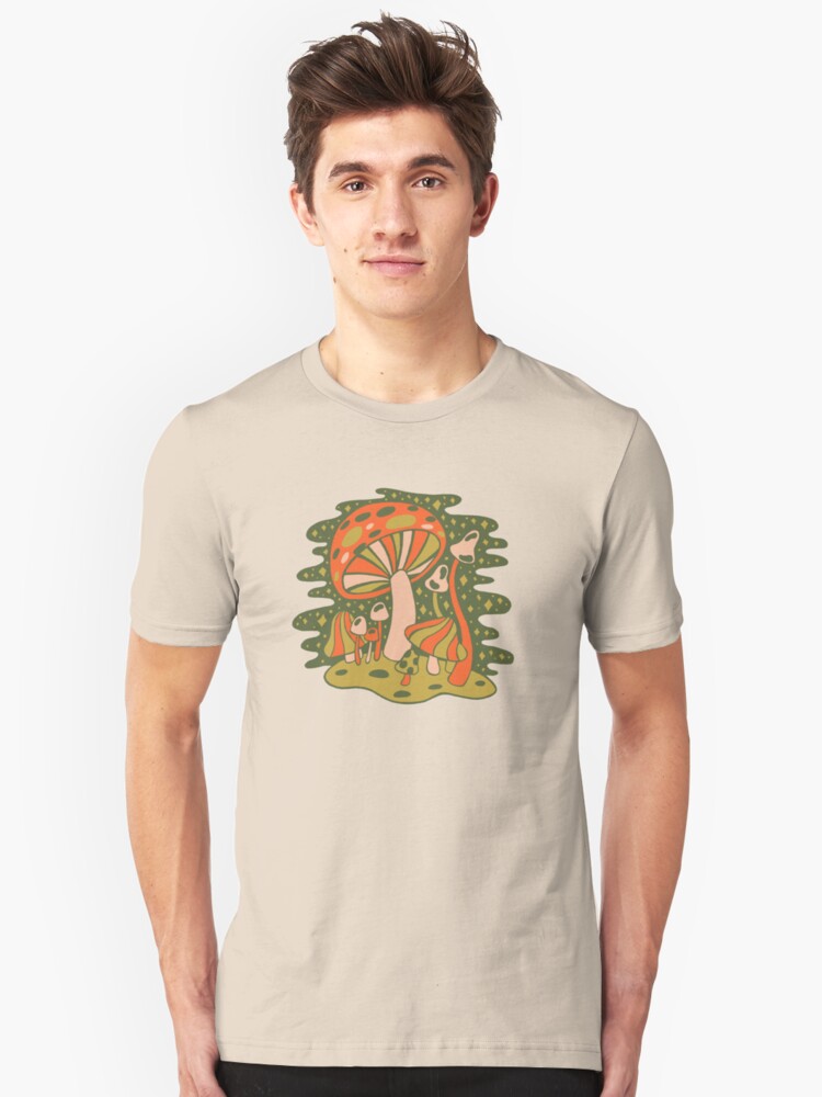 Alternate view of Forest of Mushrooms Slim Fit T-Shirt