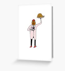 The Christmas Waiter Greeting Card