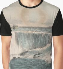 Vintage Illustration of Niagara Falls (1907) Graphic T-Shirt