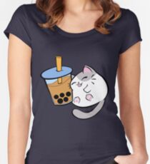 BobaCat Tailliertes Rundhals-Shirt