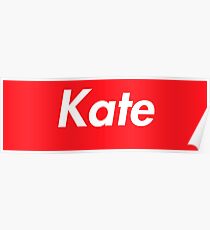 Hello My Name Is Kate Name Tag Poster