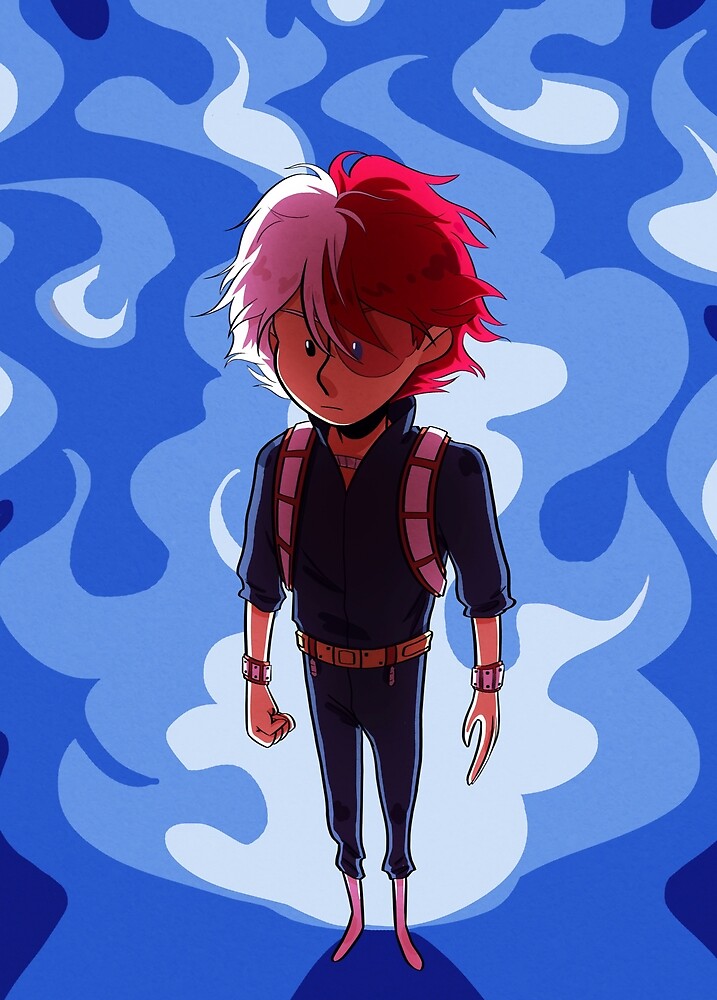 "Blue Fire Todoroki" by suntails Redbubble