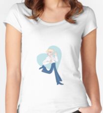Camiseta entallada de cuello redondo teddie (-fondo)