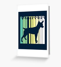 Cute Rat Terrier Silhouette Greeting Card
