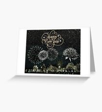 Neues Jahr Feuerwerk Grußkarte