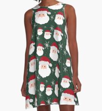 Santa & Snowflakes A-Line Dress