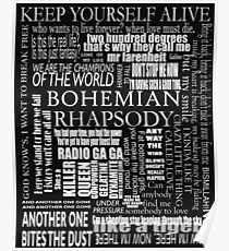BOHEMIAN RHAPSODY LYRICS Poster