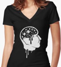 Räumlich Shirt mit V-Ausschnitt
