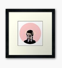 wednesday addams goth queen with stars Framed Print