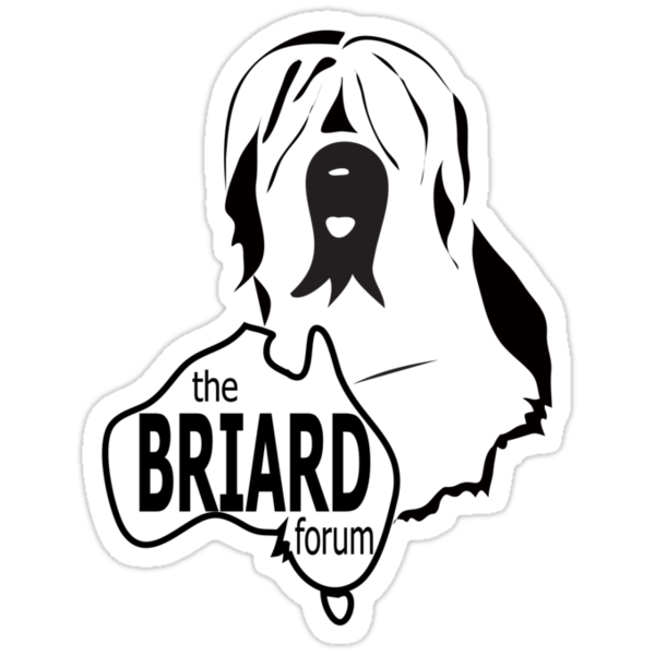 "Briard Forum Logo" Stickers by BriardRescue | Redbubble