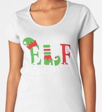 Brother Elf Matching Family Christmas Pajama Women's Premium T-Shirt