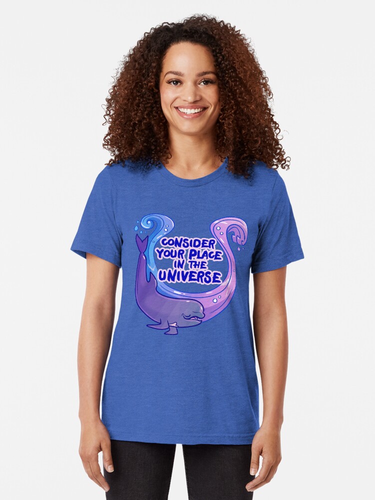 Alternate view of Existentiwhale: Consideration Tri-blend T-Shirt