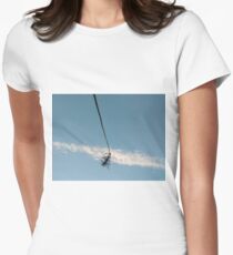 #sky #airplane #helicopter #outdoors #military #winter #landscape #wind #nature #horizontal #airvehicle #flying #nopeople #commercialairplane #day #aerospaceindustry #motion #travel #nonurbanscene Women's Fitted T-Shirt