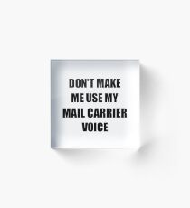 Mail Carrier Gift for Coworkers Funny Present Idea Acrylic Block