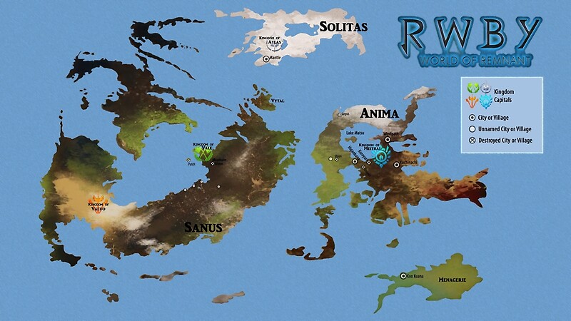 Rwby Full Map Of Remnant