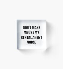 Rental Agent Gift for Coworkers Funny Present Idea Acrylic Block