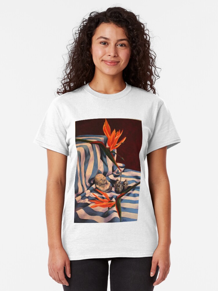 Alternate view of Orange Flowers and Blue Cloth Classic T-Shirt