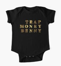My Trap Money Benny Golden Typography One Piece - Short Sleeve