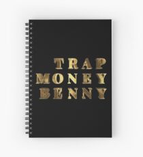 My Trap Money Benny Golden Typography Spiral Notebook