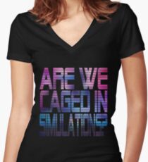 Muse algorithm Women's Fitted V-Neck T-Shirt