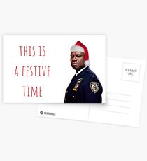 Brooklyn Nine Nine Captain Holt Christmas card/sticker, meme greeting cards Postcards