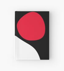 Minimalist artwork in classic colours black, white and red Hardcover Journal