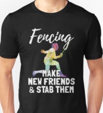 Fencing duel fight gift sports Unisex T-Shirt