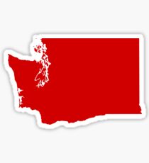 Red Washington Sticker