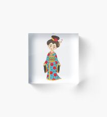 Geisha japan girl Acrylic Block