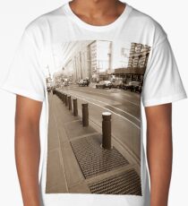 #Sidewalk #ZebraCrossing #NewYork #Manhattan #Brooklyn #NewYorkCity #architecture #street #building #tree #car Long T-Shirt