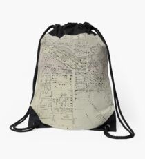 Vintage Map of Watertown MA (1864) Drawstring Bag