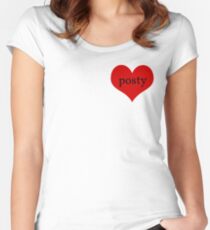 Posty love Women's Fitted Scoop T-Shirt