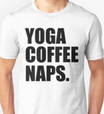 YOGA COFFEE NAPS Letters Print Women T Shirt Cotton Casual Funny Shirt Unisex T-Shirt
