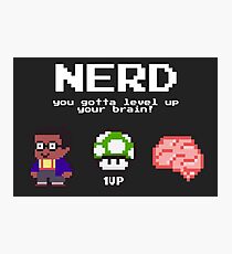 Nerd learning nerd school pixelart Photographic Print