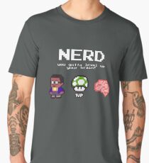 Nerd learning nerd school pixelart Men's Premium T-Shirt