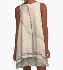 Vintage Illustration of the Sloop Yacht Mayflower A-Line Dress