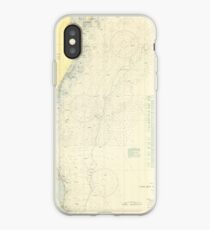 Vintage Cape May to Cape Hatteras Shipwrecks Map iPhone Case