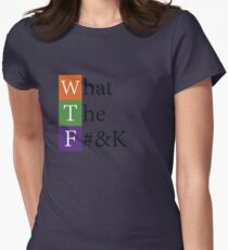 W.T.F. - What The F#&K Social Media Acronym Graphic Women's Fitted T-Shirt