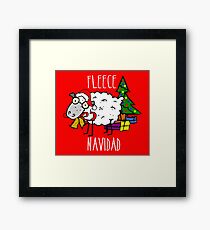 Funny Sheep Gifts and Tees - Feliz Navidad Shirt Framed Print