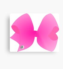 Cute Pink Bow Metal Print